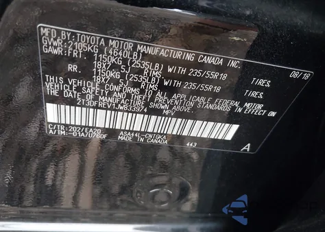 2018 Toyota Rav4 Limited from USA, damaged, VIN 2T3DFREV1JW833974